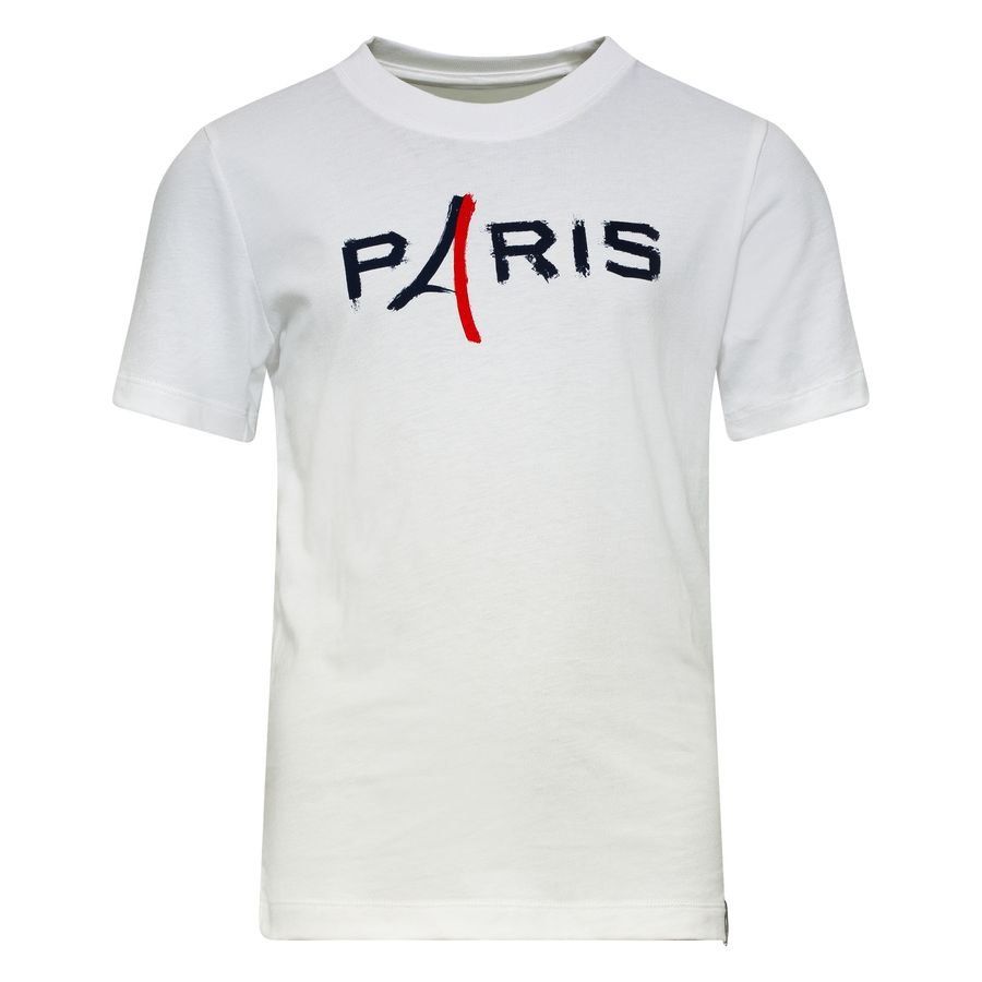 Paris Saint Germain T-Shirt Wordmark - White Kids-SoccerKits Hub | Buy Soccer Jerseys Online